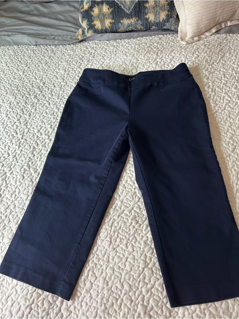 croft & barrow Navy Stretch Capri Pants